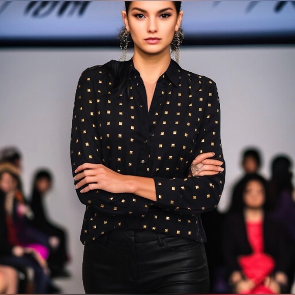 MICHAEL KORS - Button Down Shirt w/studs (M) ~ NWT - Picture 9 of 16